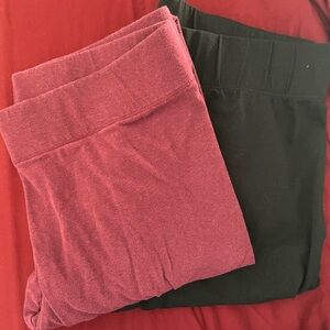 Mixit Bundle Black and Burgundy Leggings